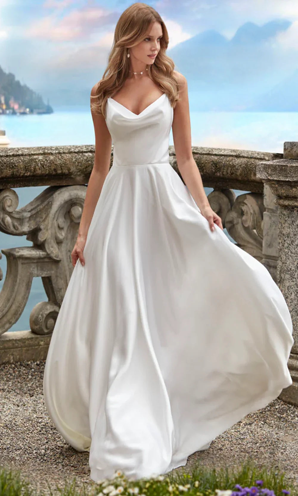Alyce Paris 7100 - Spaghetti Strap Open Back Bridal Gown Wedding Dresses