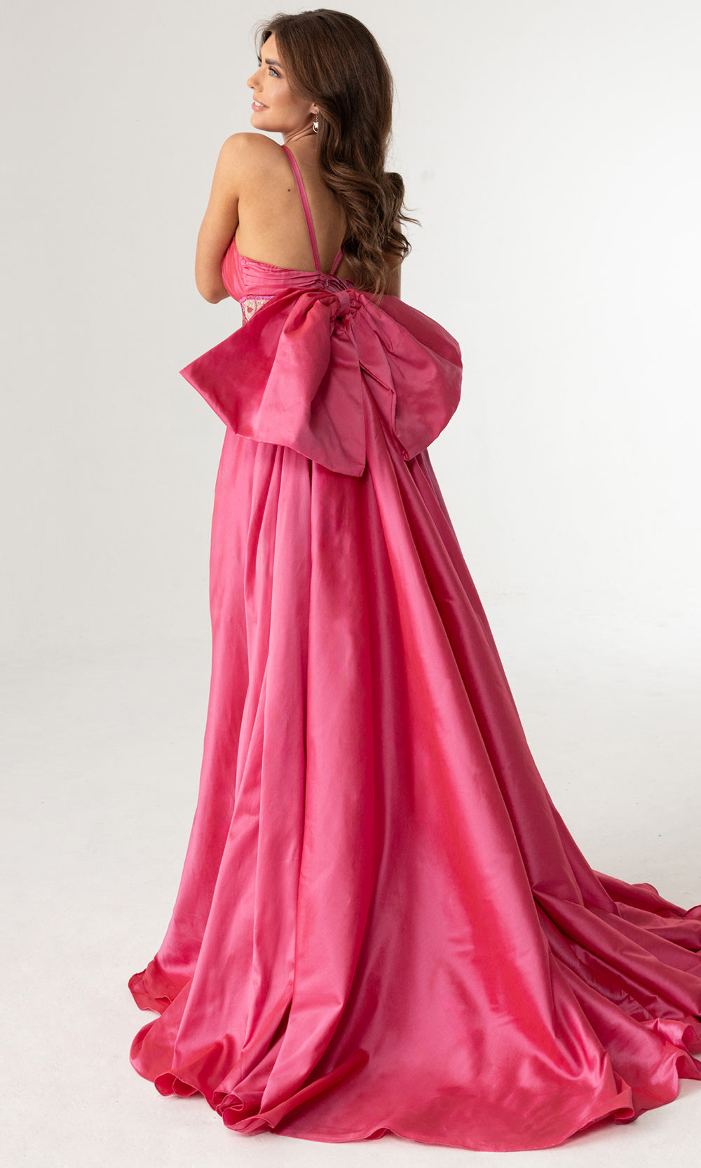 Rachel Allan 71016 - Sleeveless Empire Waist Beaded Gown Prom Dresses in Pink