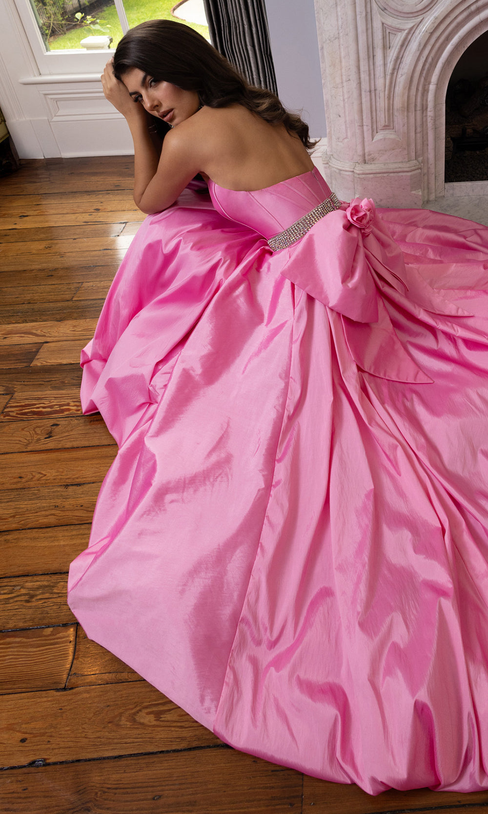 Rachel Allan 71024 - Corset Detail Bubble Hem Ballgown Prom Dresses in Pink