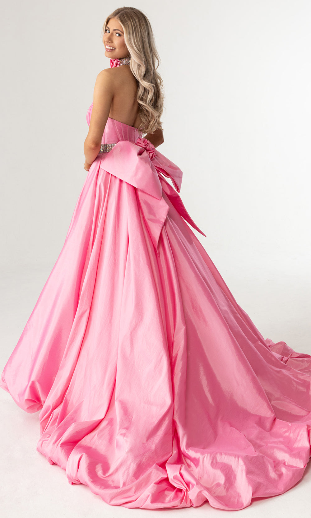 Rachel Allan 71024 - Corset Detail Bubble Hem Ballgown Prom Dresses in Pink