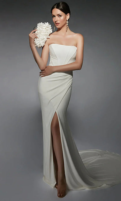 Alyce Paris 7102 - Ruched Skirt Scoop Bridal Gown Wedding Dresses