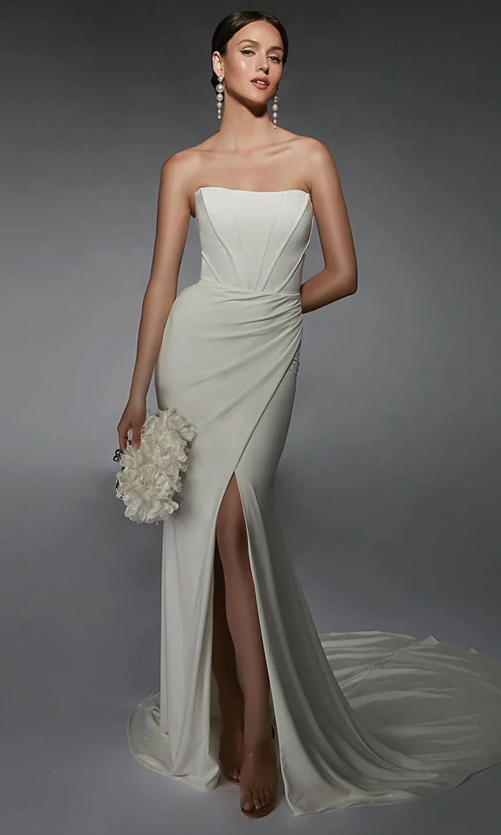 Alyce Paris 7102 - Ruched Skirt Scoop Bridal Gown Wedding Dresses