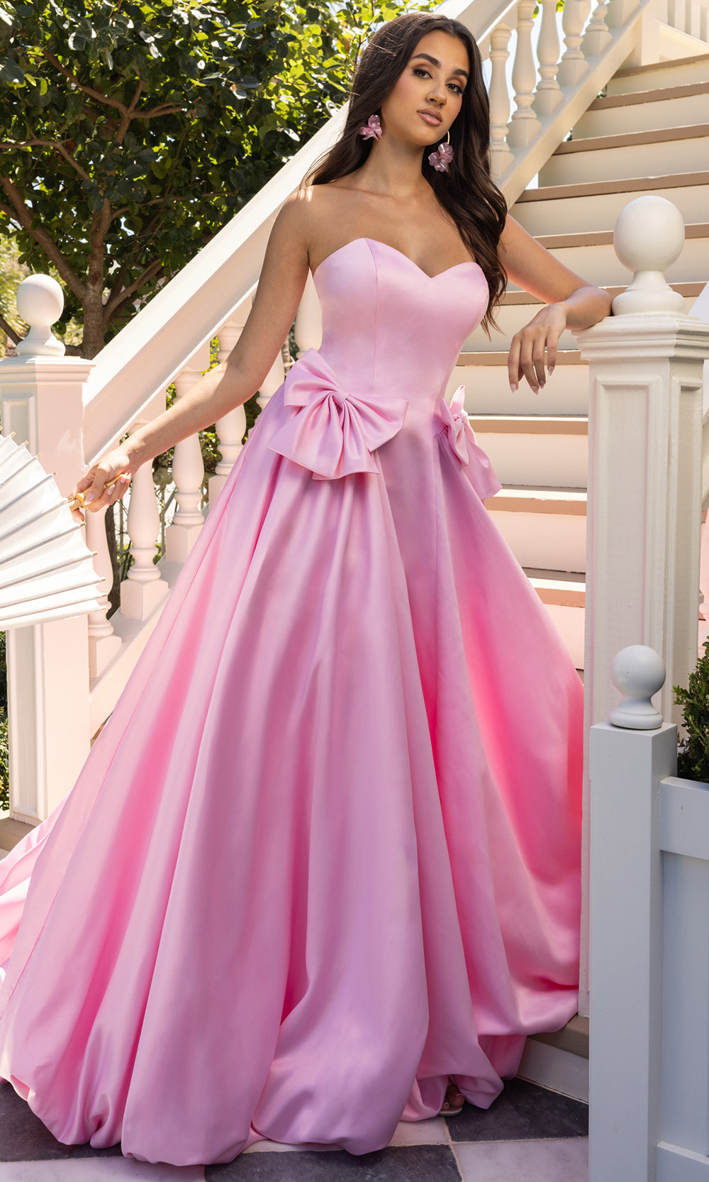 Rachel Allan 71035 - Sweetheart Neckline Ballgown with Bow Accent Prom Dresses in Pink