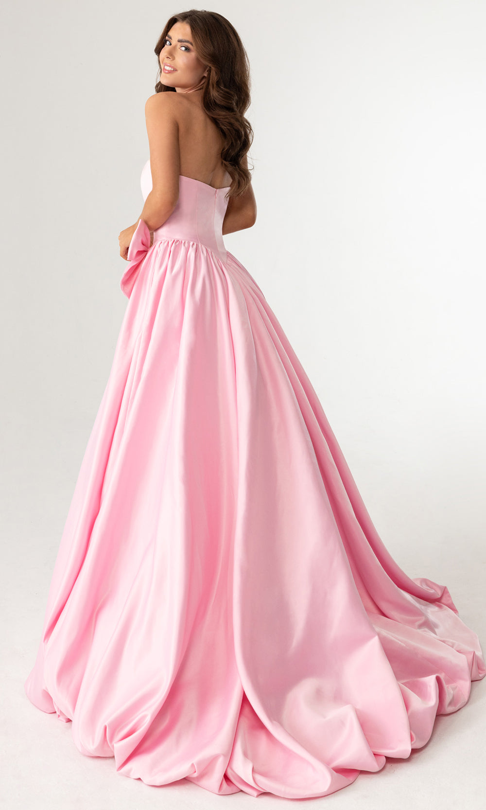 Rachel Allan 71035 - Sweetheart Neckline Ballgown with Bow Accent Prom Dresses in Pink