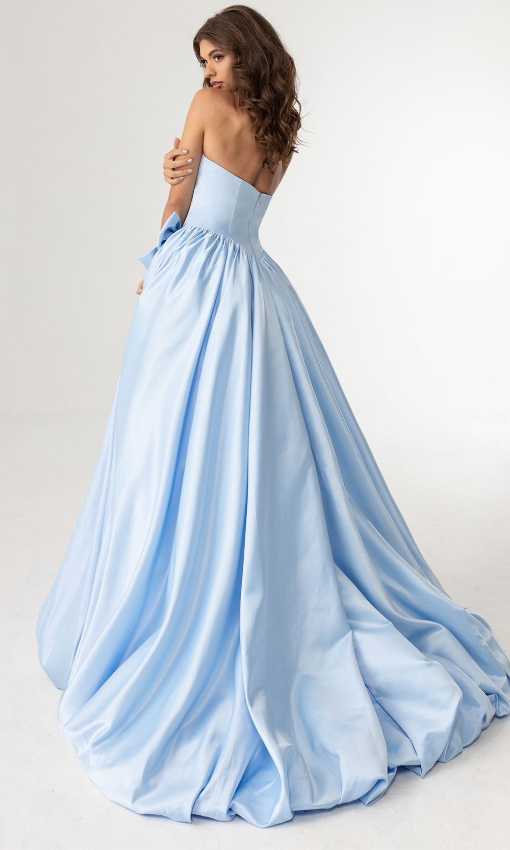 Rachel Allan 71035 - Sweetheart Neckline Ballgown with Bow Accent Prom Dresses in Power Blue