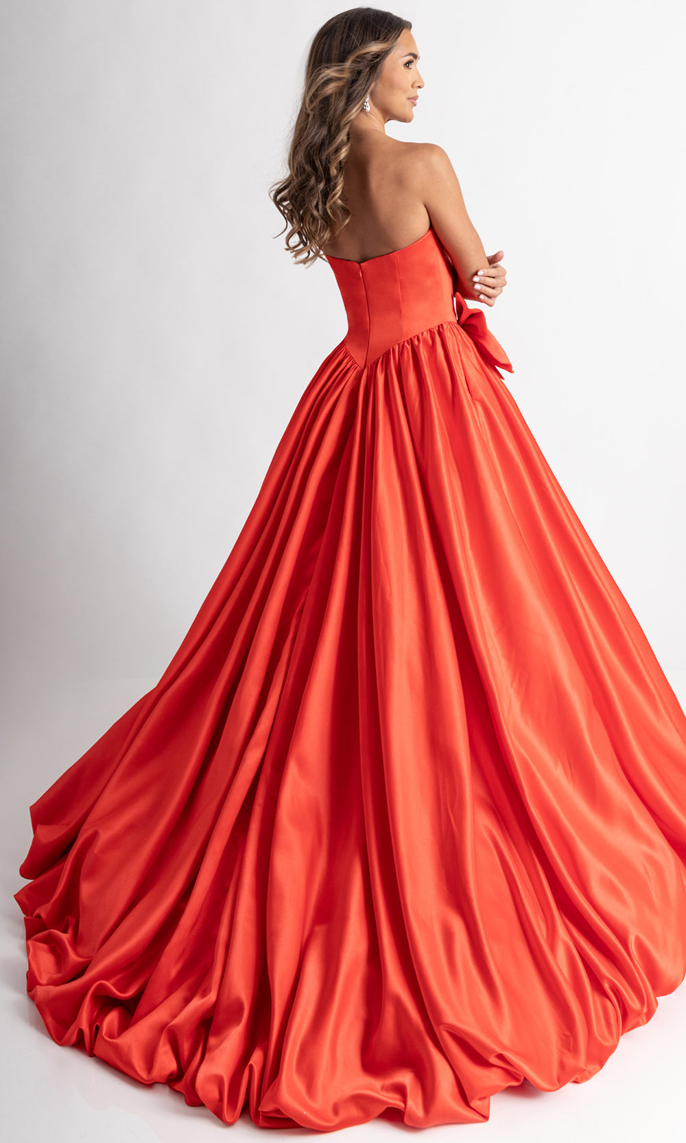 Rachel Allan 71035 - Sweetheart Neckline Ballgown with Bow Accent Prom Dresses in Red