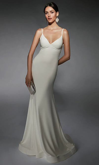 Alyce Paris 7108 - Lace-Up Back Trumpet Bridal Gown Wedding Dresses