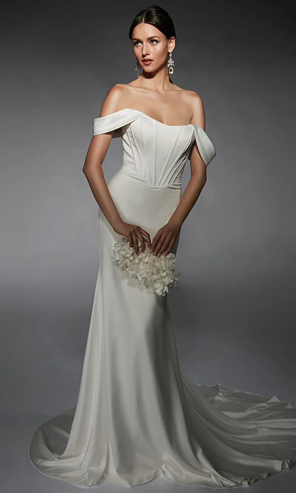 Alyce Paris 7109 - Corset Bodice Button Back Long Gown Wedding Dresses