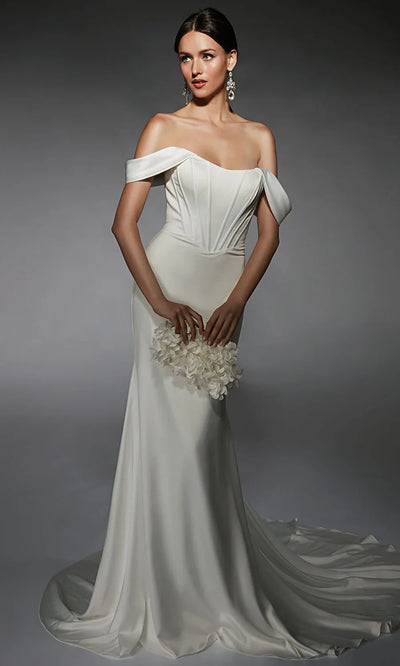 Alyce Paris 7109 - Corset Bodice Button Back Long Gown Wedding Dresses