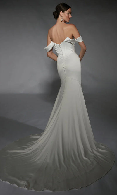 Alyce Paris 7109 - Corset Bodice Button Back Long Gown Wedding Dresses