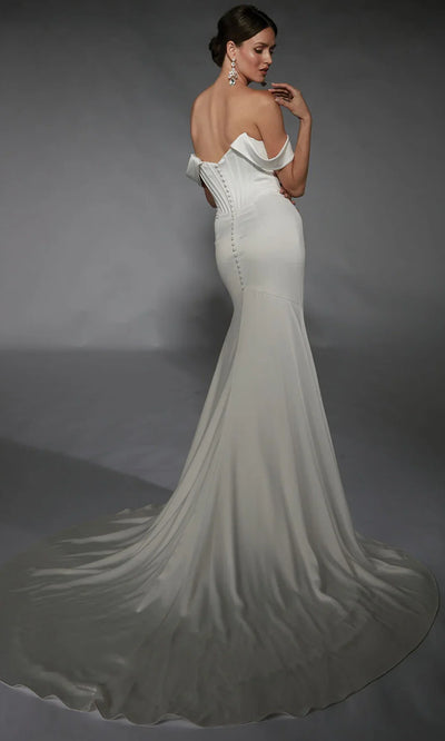 Alyce Paris 7109 - Corset Bodice Button Back Long Gown Wedding Dresses