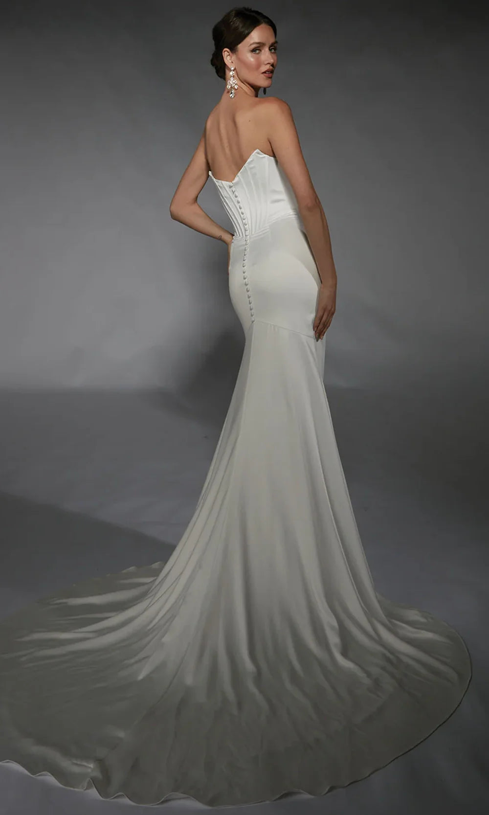 Alyce Paris 7109 - Corset Bodice Button Back Long Gown Wedding Dresses