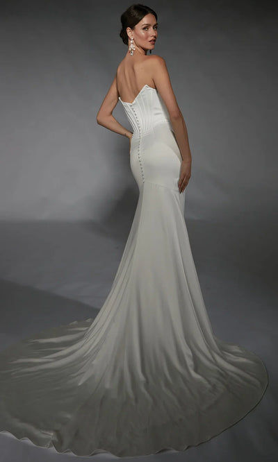 Alyce Paris 7109 - Corset Bodice Button Back Long Gown Wedding Dresses