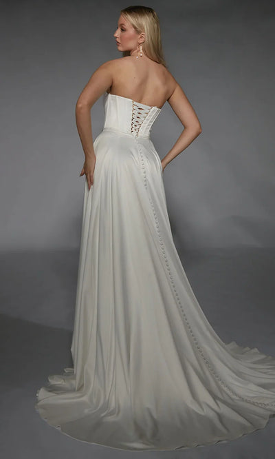 Alyce Paris 7111 - Strapless Satin Lace-Up Back Bridal Gown Wedding Dresses