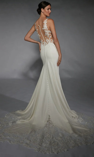 Alyce Paris 7117 - Illusion Bodice Embroidered Lace Bridal Gown Wedding Dresses
