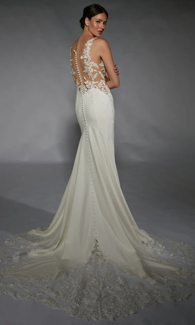 Alyce Paris 7117 - Illusion Bodice Embroidered Lace Bridal Gown Wedding Dresses