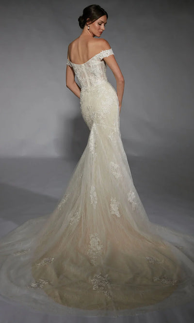 Alyce Paris 7118 - Sweetheart Lace Applique Trumpet Gown Wedding Dresses