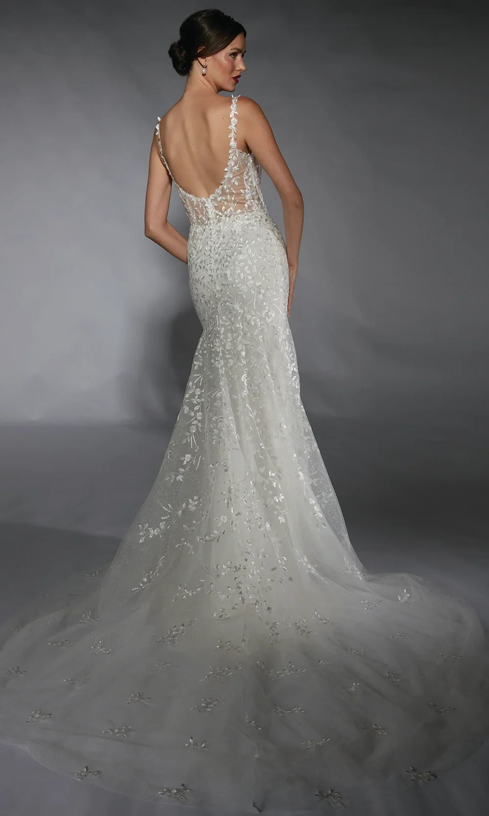 Alyce Paris 7120 - Lace Tulle Trumpet Wedding Gown Wedding Dresses