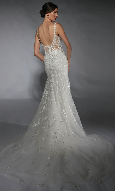 Alyce Paris 7120 - Lace Tulle Trumpet Wedding Gown Wedding Dresses