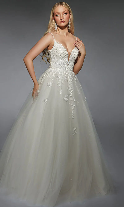 Alyce Paris 7127 - Spaghetti Strap Lace Tulle Ballgown Bridal Dresses
