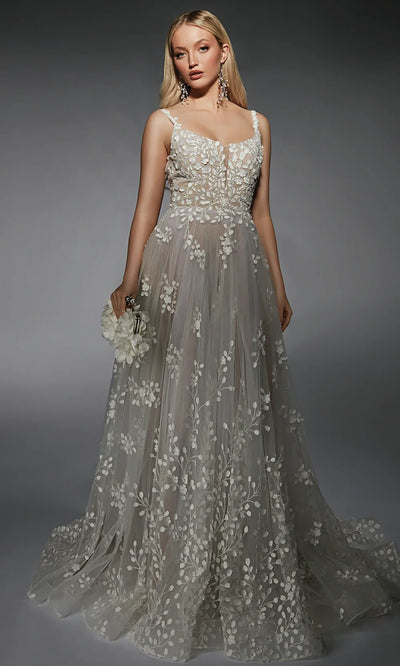 Alyce Paris 7132 - Romantic Appliqued Scoop Wedding Gown Wedding Dresses