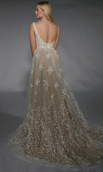 Alyce Paris 7132 - Romantic Appliqued Scoop Wedding Gown Wedding Dresses