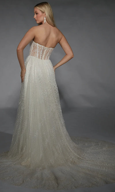 Alyce Paris 7133 - Sweetheart Beaded Slit Evening Gown Wedding Dresses