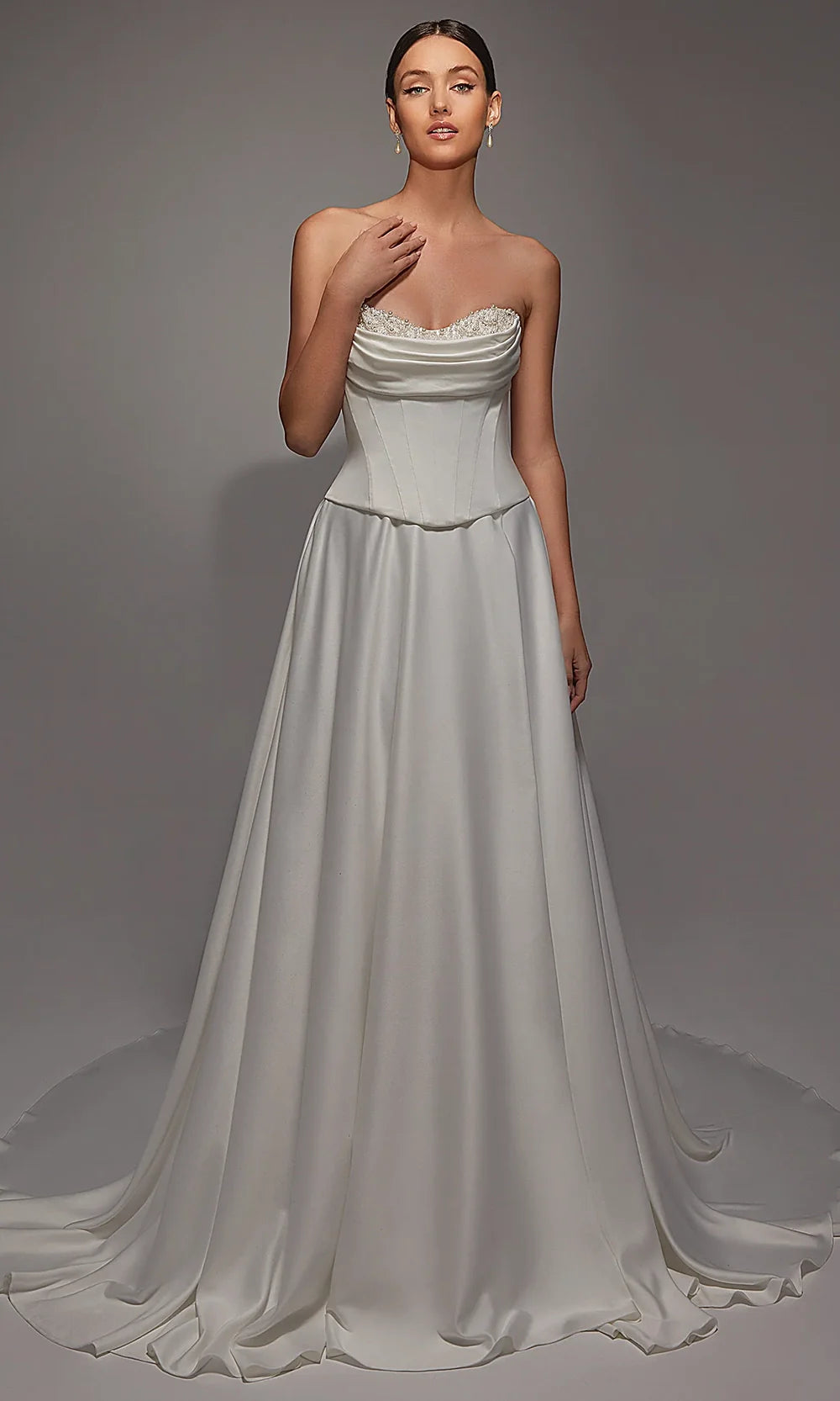 Alyce Paris 7142 - Off Shoulder Look A Line Formal Dress Wedding Dresses