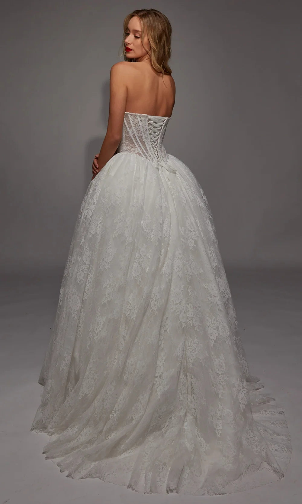 Alyce Paris 7149 - Strapless Lace Couture Ballgown Wedding Dresses