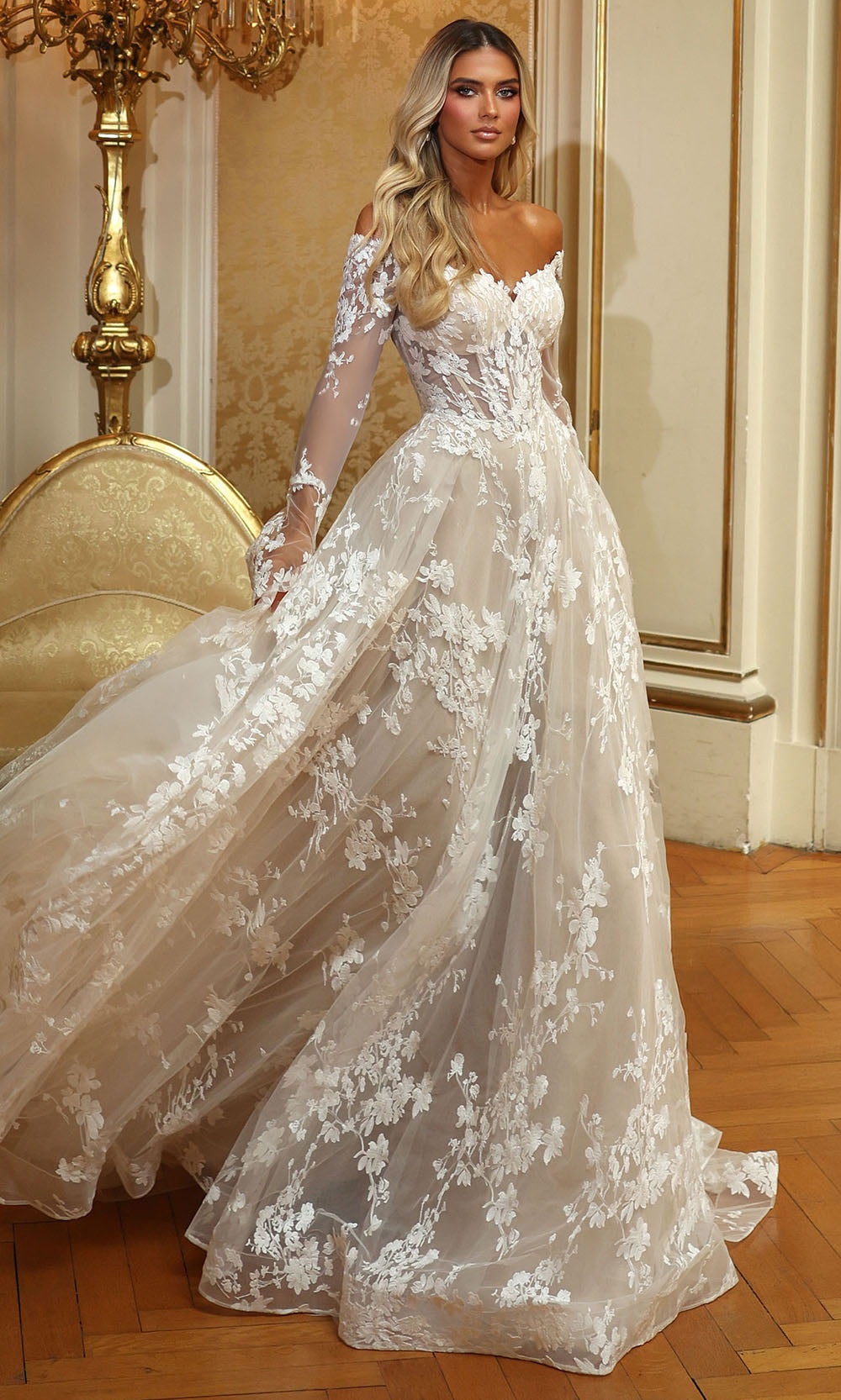 Alyce Paris 7150 - Romantic Off Shoulder Tiered Dress Wedding Dresses
