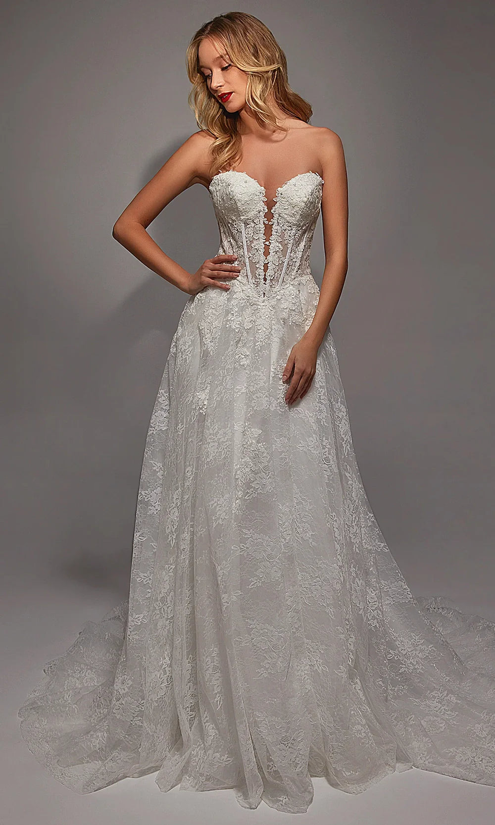 Alyce Paris 7154 - Strapless Sweetheart Bridal A-Line Dress Prom Dresses