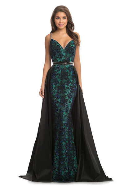 Johnathan Kayne - 7242 Sleeveless Embellished Dress with Overskirt