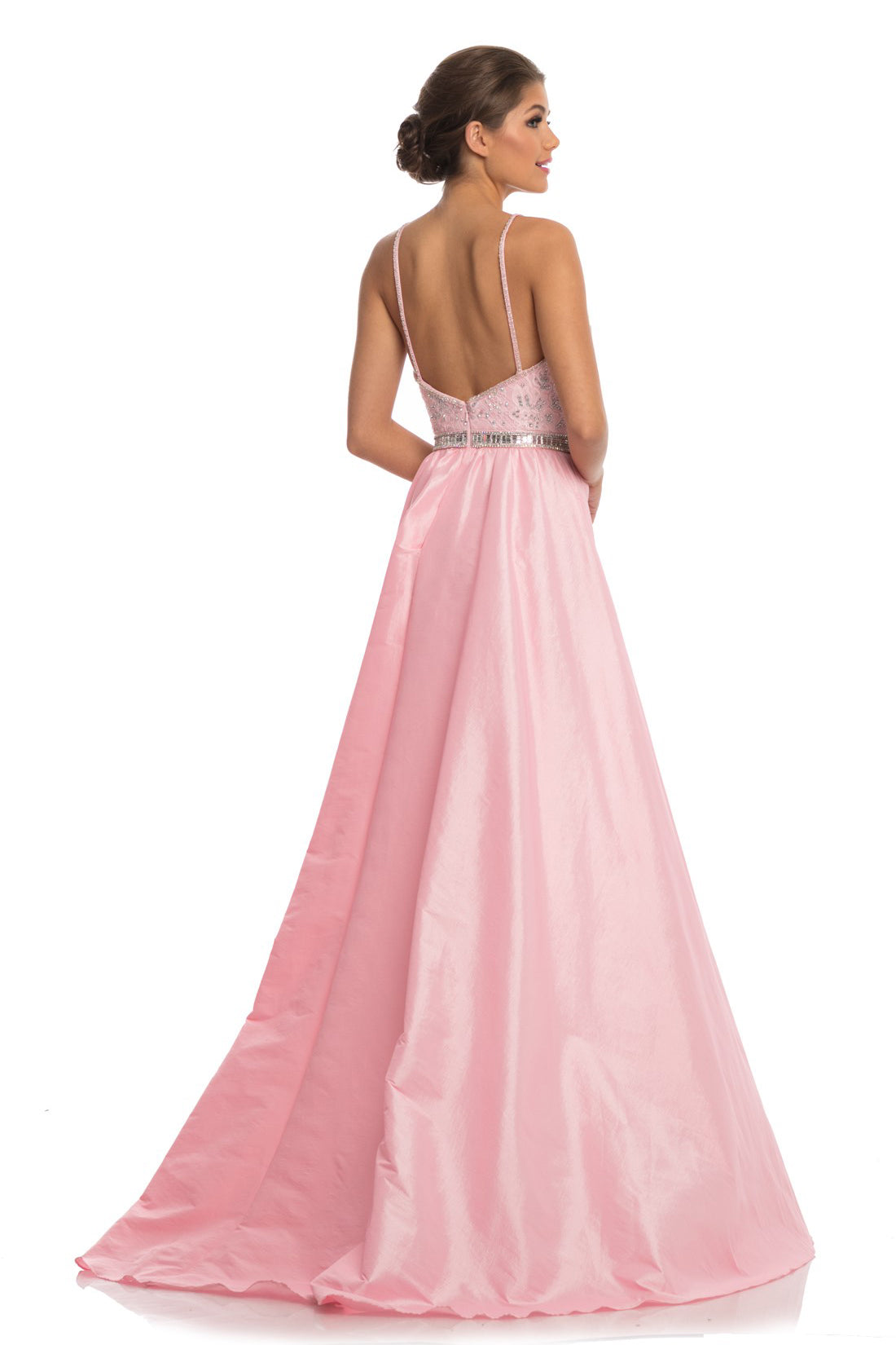 Johnathan Kayne - 7242 Sleeveless Embellished Dress with Overskirt