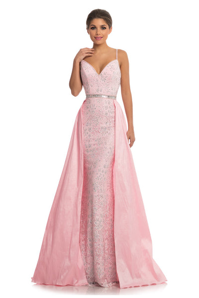 Johnathan Kayne - 7242 Sleeveless Embellished Dress with Overskirt