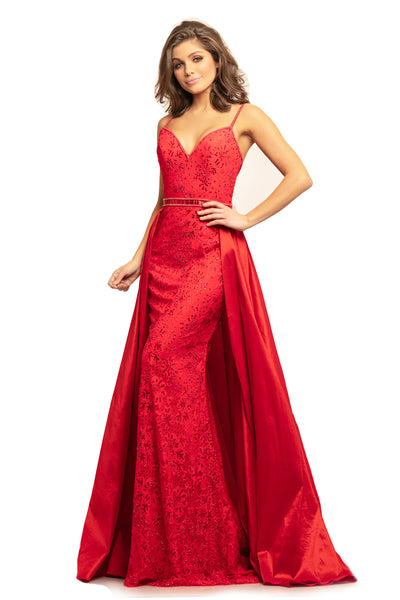 Johnathan Kayne - 7242 Sleeveless Embellished Dress with Overskirt