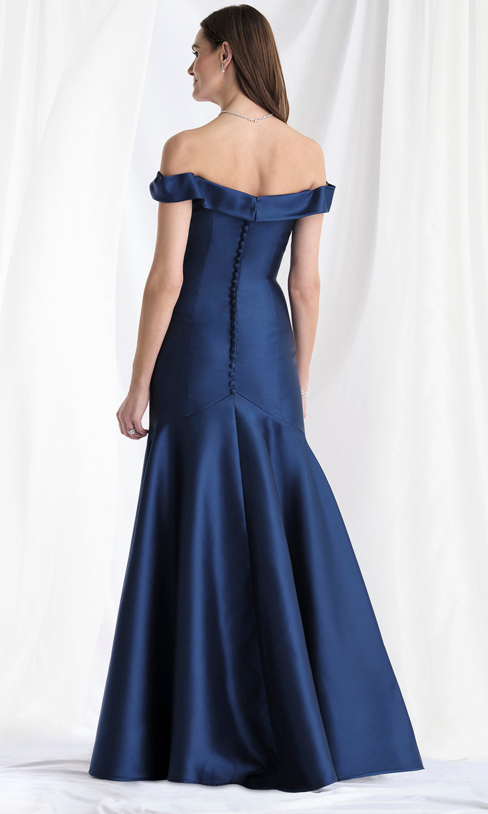 MGNY By Mori Lee 73150SC - Off Shoulder Mikado High Slit Gown