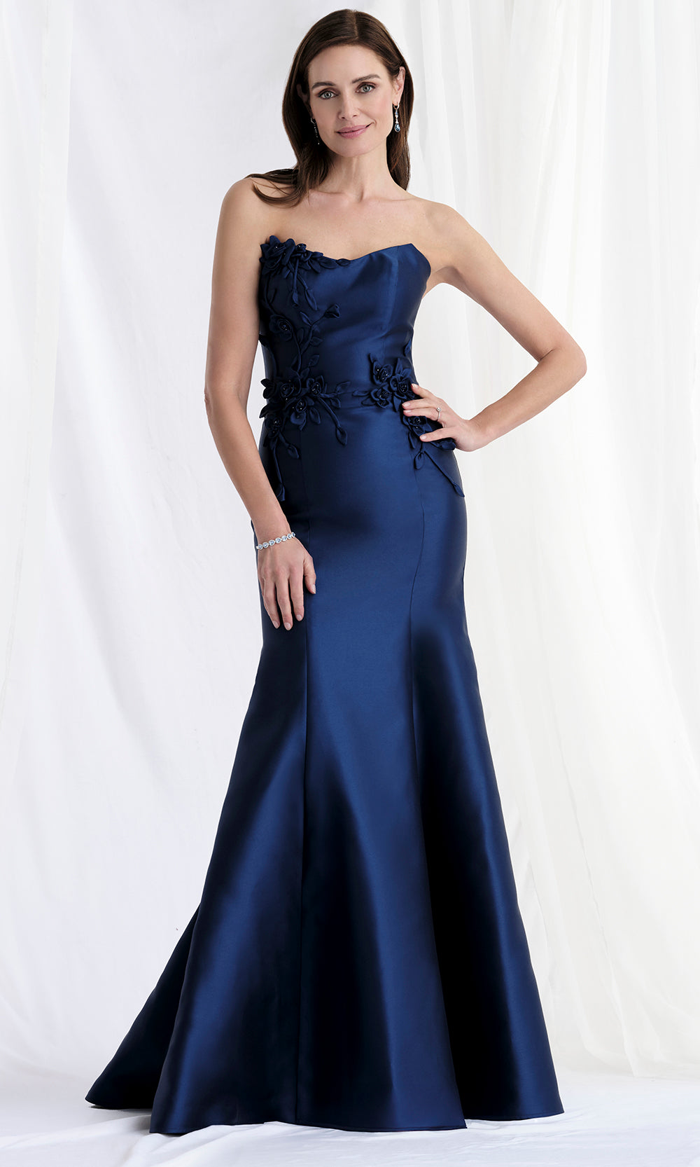 MGNY By Mori Lee 73155 - Scoop Mikado Mermaid Gown with Overskirt Mother of the Bride Dresses