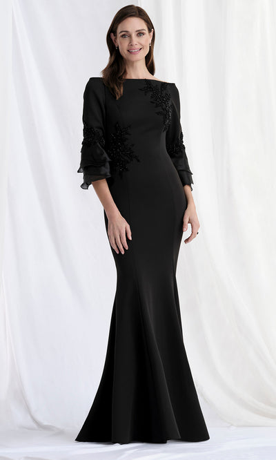 MGNY By Mori Lee 73157 - Bateau Neckline Scuba Trumpet Gown Mother of the Bride Dresses