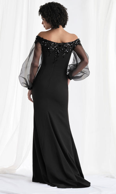 MGNY By Mori Lee 73162 - Beaded Detail Sheer Sleeve Gown Mother of the Bride Dresses