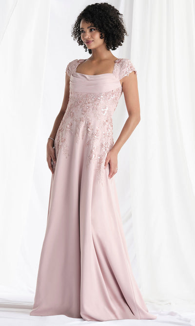 MGNY By Mori Lee 73167 - Cowl Neck Embellished A-Line Gown Mother of the Bride Dresses