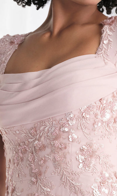 MGNY By Mori Lee 73167 - Cowl Neck Embellished A-Line Gown Mother of the Bride Dresses