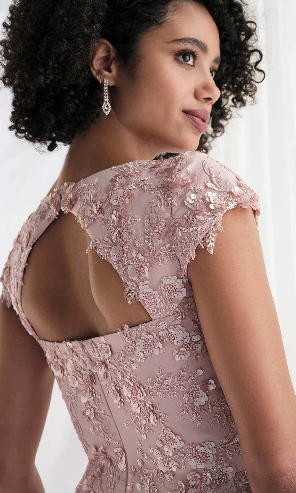 MGNY By Mori Lee 73167 - Cowl Neck Embellished A-Line Gown Mother of the Bride Dresses