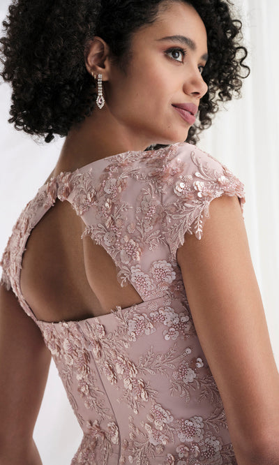 MGNY By Mori Lee 73167 - Cowl Neck Embellished A-Line Gown Mother of the Bride Dresses