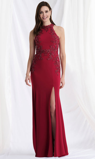 MGNY By Mori Lee 73168 - Illusion Back Embroidered Long Gown Mother of the Bride Dresses