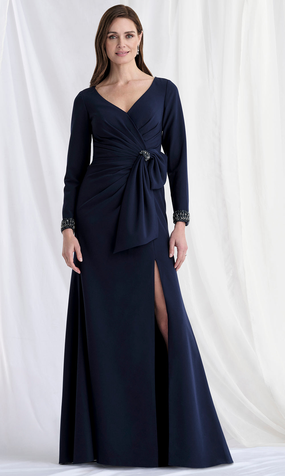 MGNY By Mori Lee 73172 - Beaded Cuff Sheath Evening Gown Mother of the Bride Dresses
