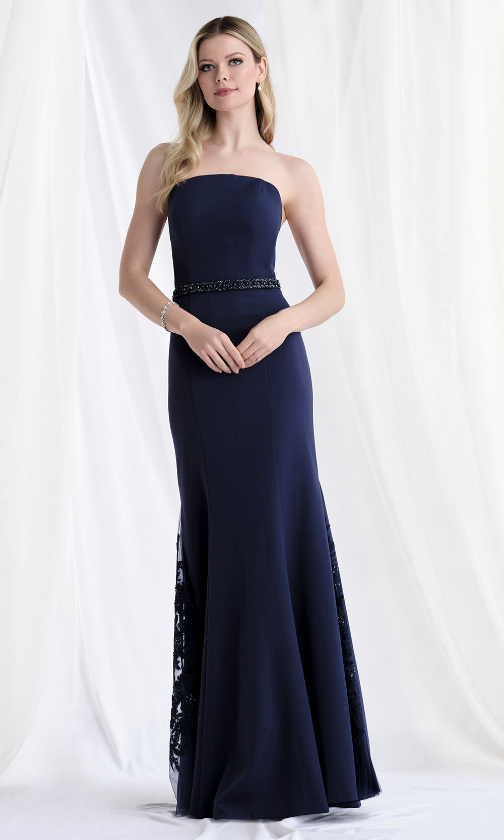 MGNY By Mori Lee 73182 - Embroidered Applique Capelet Trumpet Gown Mother of the Bride Dresses