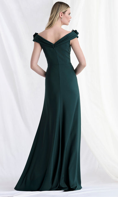 MGNY By Mori Lee 73183 - Floral Neckline Crepe Sheath Gown Mother of the Bride Dresses