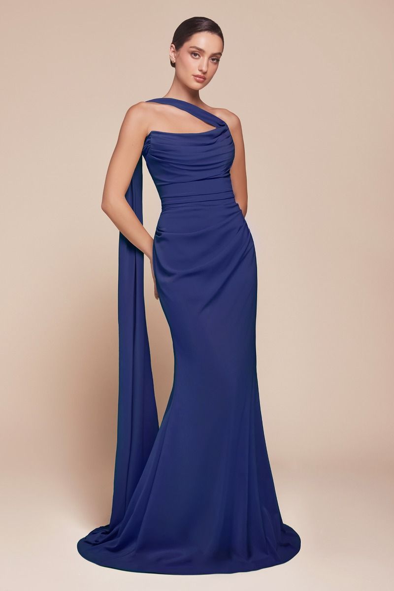 Ladivine 7433 - Sash Detail Long Gown