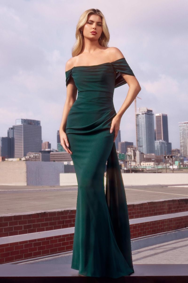 Ladivine 7433 - Sash Detail Long Gown