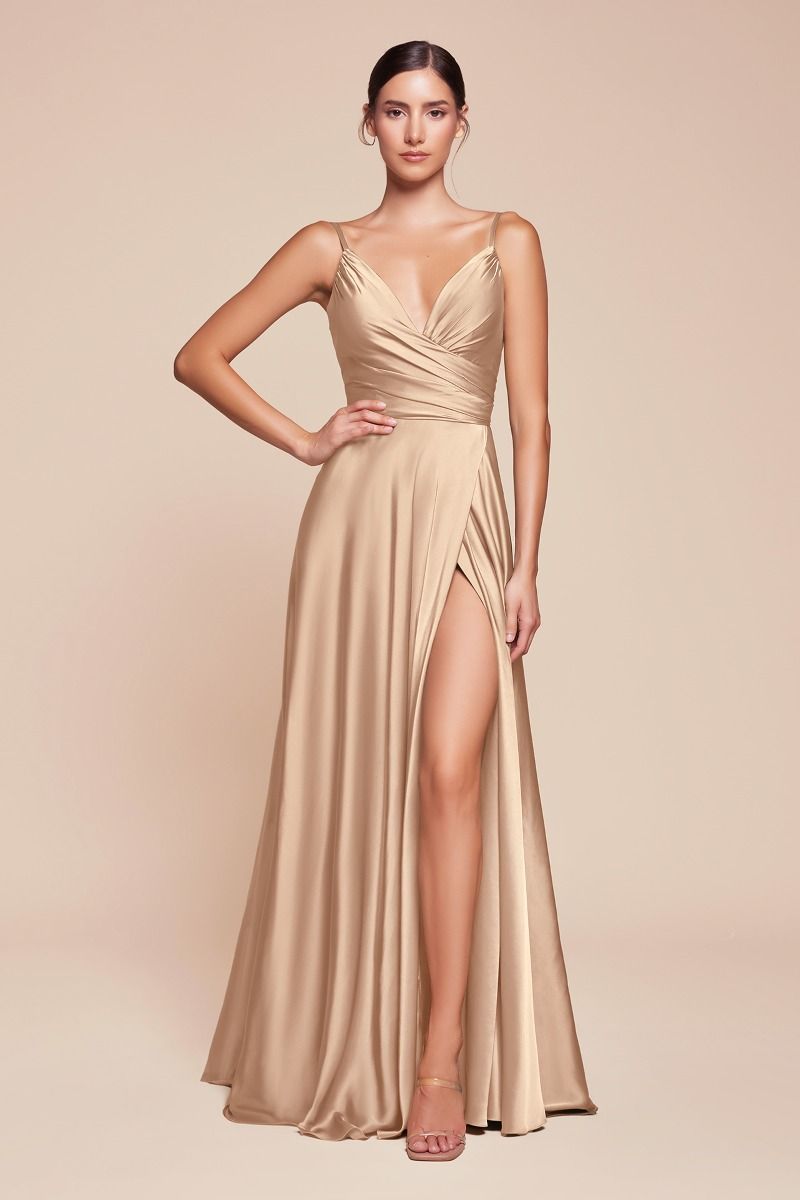 Ladivine 7485 - A-Line Soft Satin Bridesmaid Dress